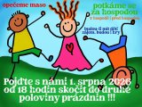 Pojďte s námi 1.srpna 2026 od 18 hodin skočit do druhé poloviny prázdnin